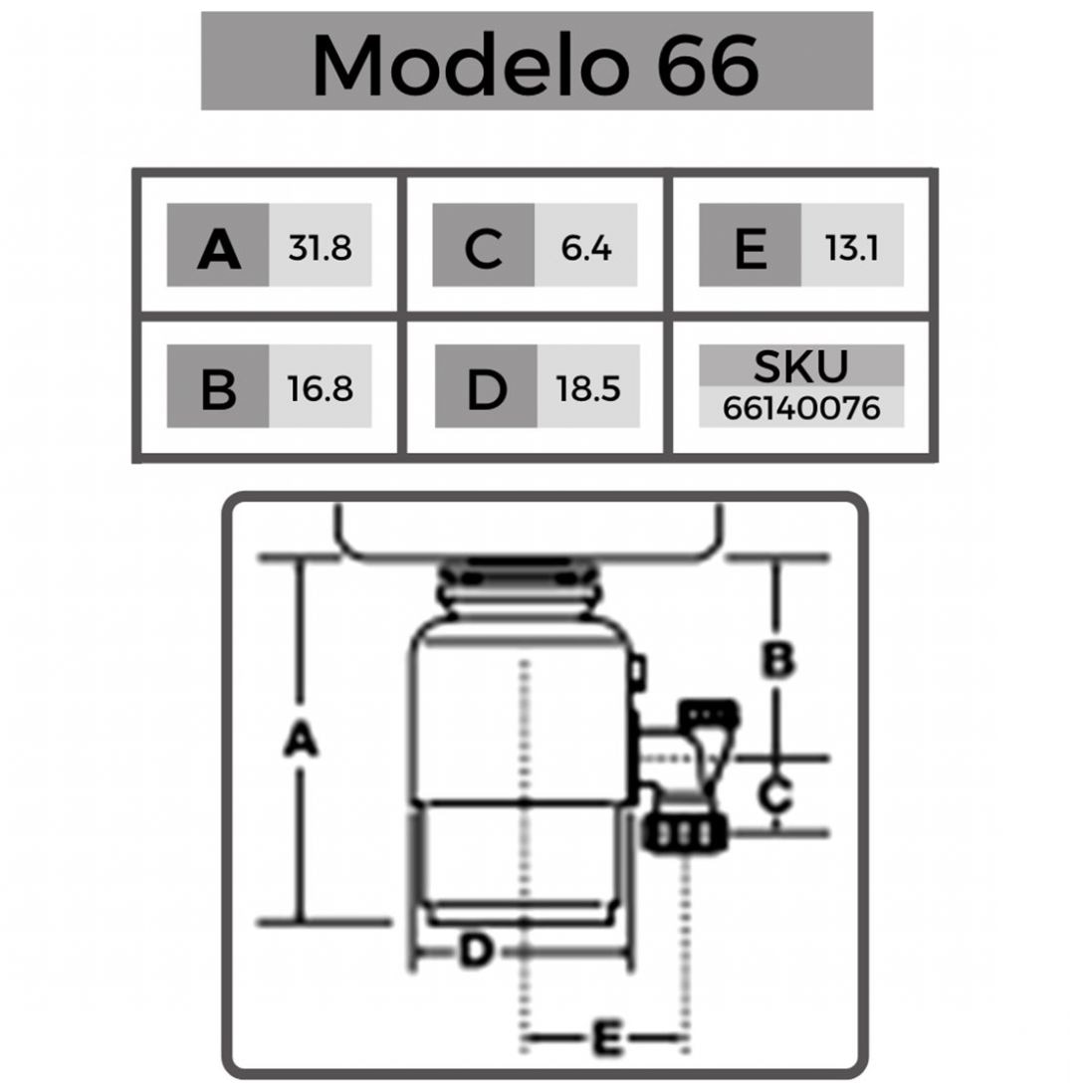 Triturador Serie M 66 Insinkerator