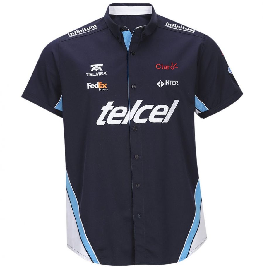 Camisa Azul Marino para Caballero Pole Position Escudería Telmex Modelo Ctmxtcelmno-21C