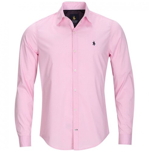 Camisa Rosa Claro Manga Larga para Caballero Marca Polo Club Modelo Vu406