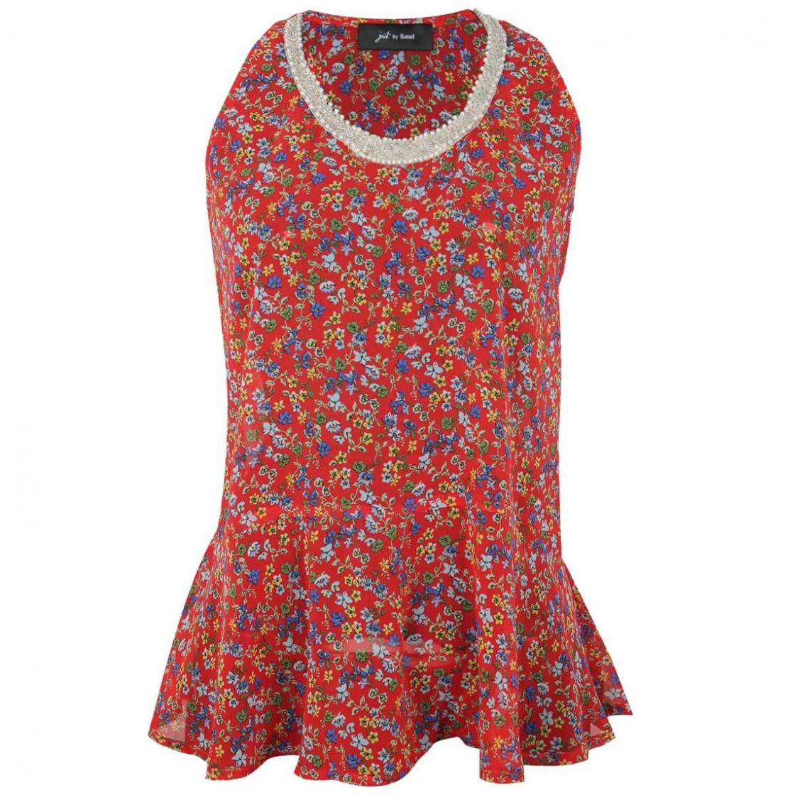 Blusa Sin Mangas con Diseño Estampado Just By Basel para Dama