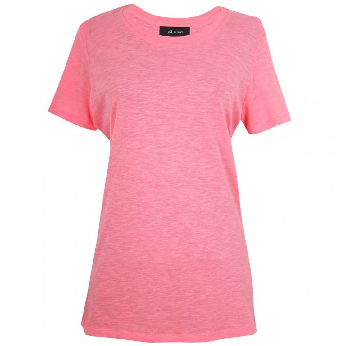 Playera Rosa Manga Corta Diseño Liso Just By Basel para Dama