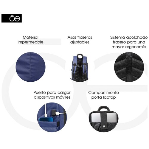 Back Pack Porta Laptop Cloe Uomo 14" Limon
