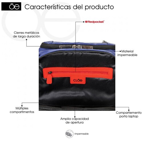 Back Pack Porta Laptop Cloe Uomo 14" Limon
