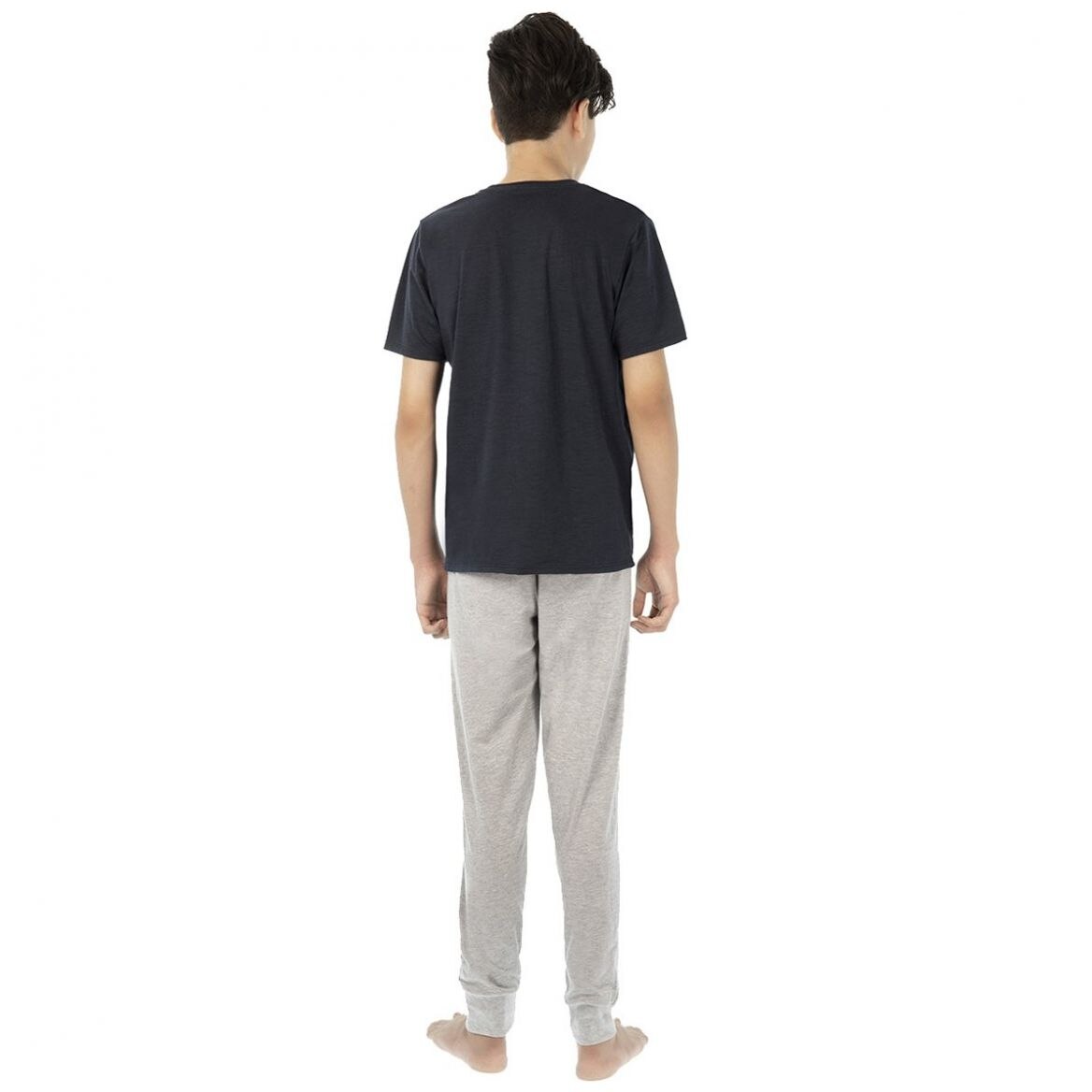 Pijama Playera Azul Obscuro con Jogger Skiny Modelo 73579 para Niño