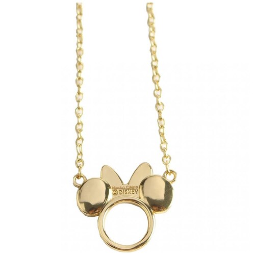 Collar Dorado Silueta Minnie Disney Modelo Co05 para Niña