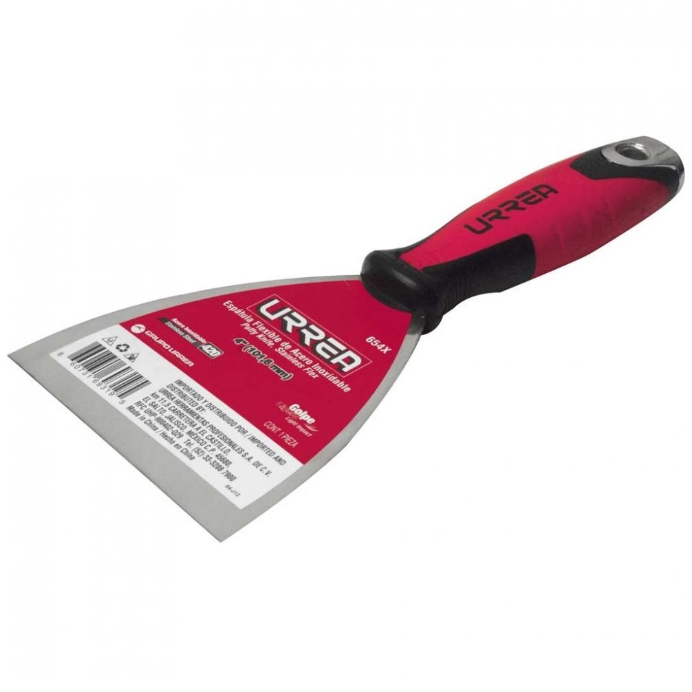 Espátula Flexible Acero Inoxidable 4" Urrea