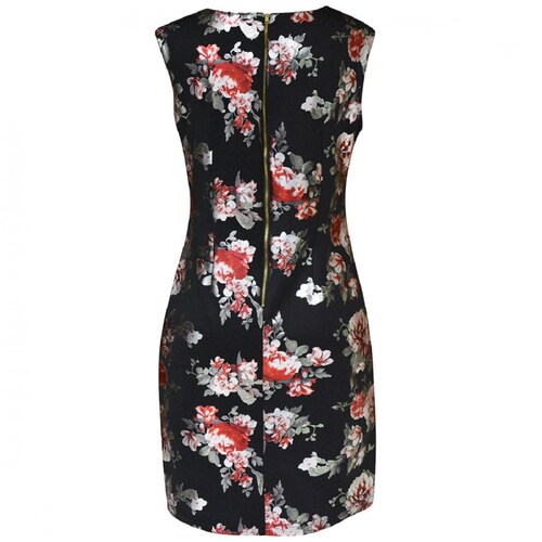 Vestido Estampado con Cuello Redondo Zoara para Dama