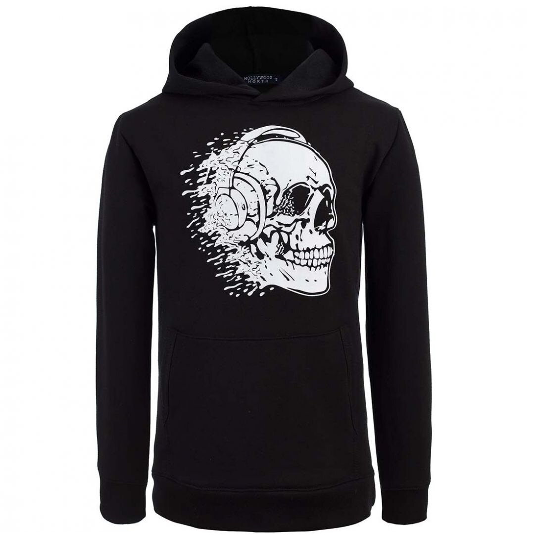 Sudadera Negra Estampada para Niño Hollywood North1205