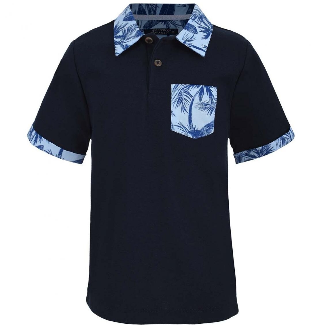 Playera Polo Azul Obscuro Hollywood North Modelo Hap2102701
