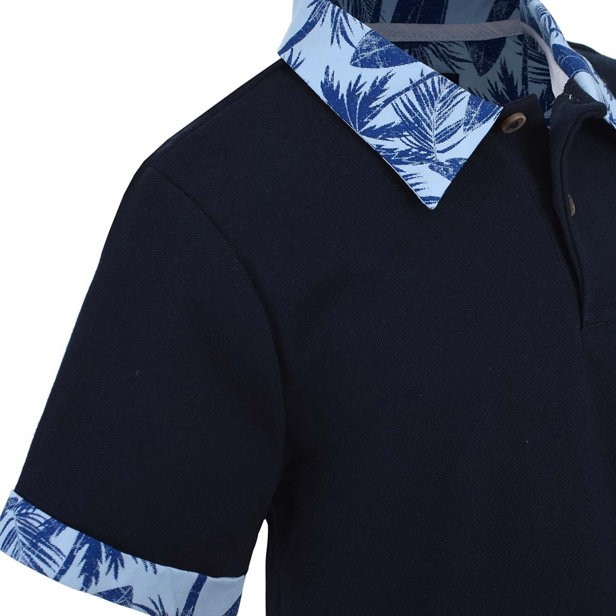 Playera Polo Azul Obscuro Hollywood North Modelo Hap2102701