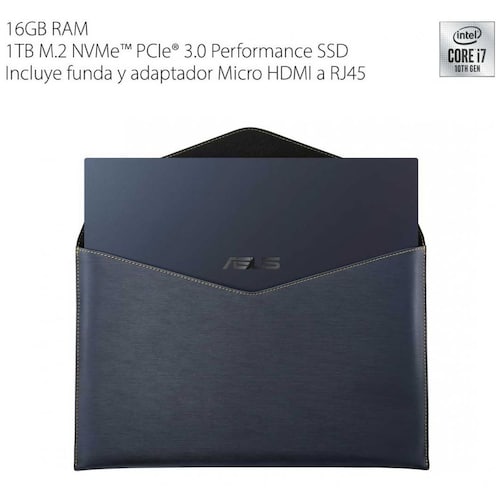 Laptop Asus Expertbook B9 14" Ci7 10Th 16G 1T Ssd Negra Windowspro + Funda y Adaptador