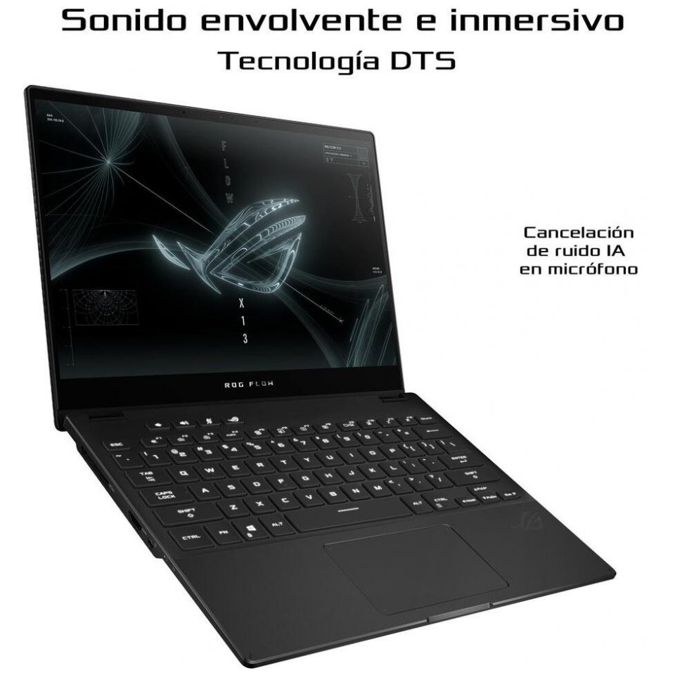 Laptop Gamer Asus Gv301Qh-K6054T R7 5Th 16G 512Ssd Flip Gtx 1650 Negro + Funda y Pluma