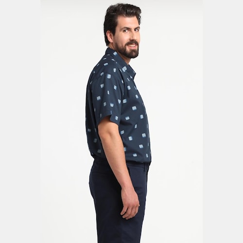 Camisa Talla Plus Azul Manga Corta Dockers para Hombre