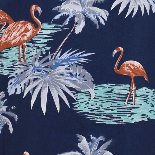 Camisa Manga Corta Estampado Hawaiana Flamingo para Hombre Carlo Corinto Modelo Elo Cc121Fessh2149