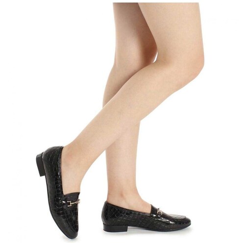 Zapato Tipo Menstyle de Material Sint&eacute;tico Color Negro Westies