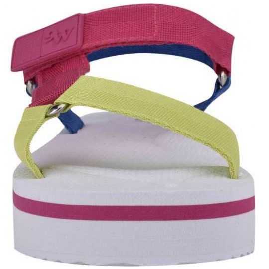 Sandalia con Punta Redonda Color Blanco Combinado Nine West