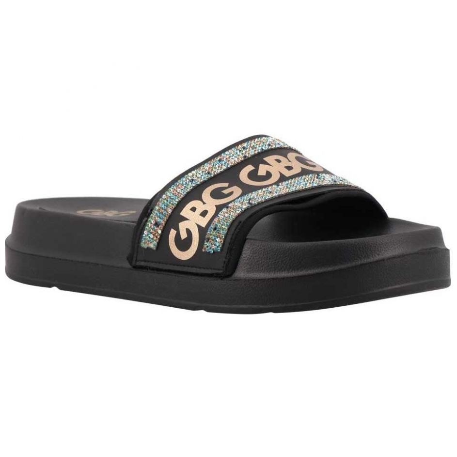 Sandalia Con Estampado Logotipo Color Negro G By Guess Sears