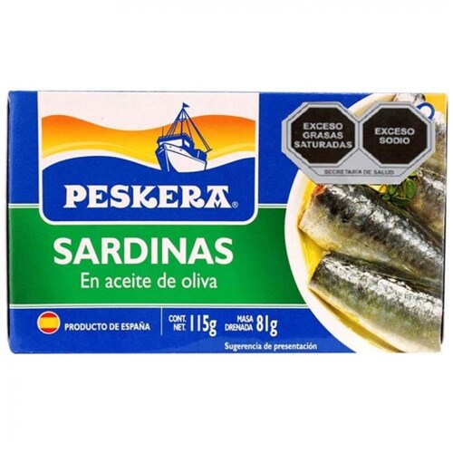  Sardinas en Aceite de Oliva Peskera 115 G
