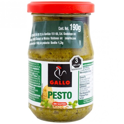 Gallo Salsa Pesto Verde 190 Grs Gallo