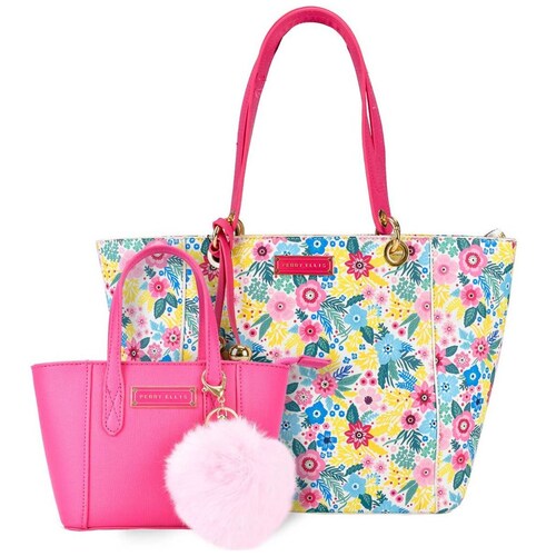 Set de Bolsas Perry Ellis con Print