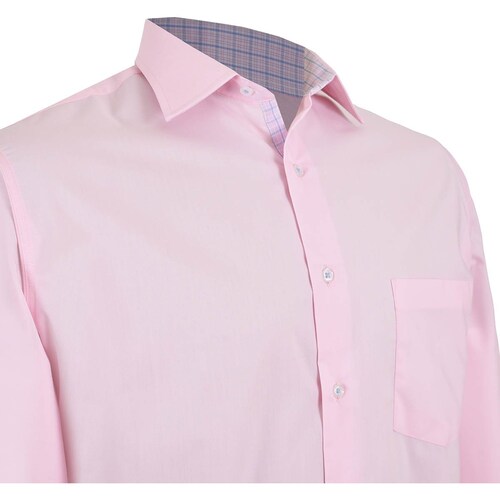 Camisa de Vestir Rosa Manga Larga Tradicional Carlo Corinto Secf 0121 Sd