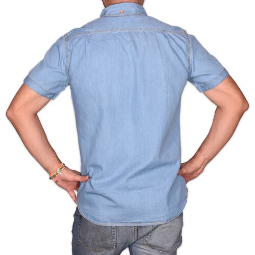 Camisa Azul Manga Corta para Hombre Marca Alex And Ivy Modelo Elo Cam5025