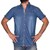 Camisa Azul Medio Manga Corta para Hombre Marca Alex And Ivy Modelo Elo Cam5025A
