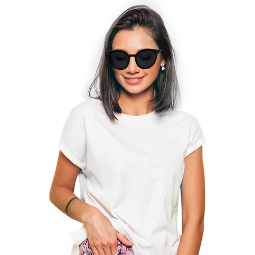 Lentes Rnd Pasta Negro/gris Micas Negras Emanuel Ungaro