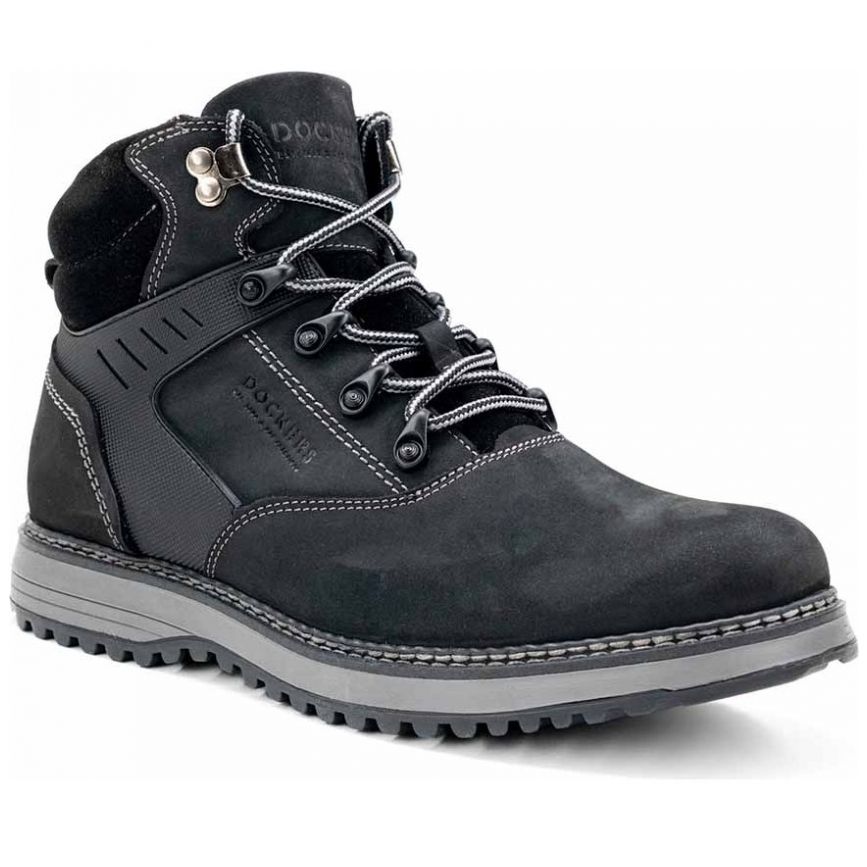 Bota de Piel Negra para Hombre Dockers Modelo Elo D211741N