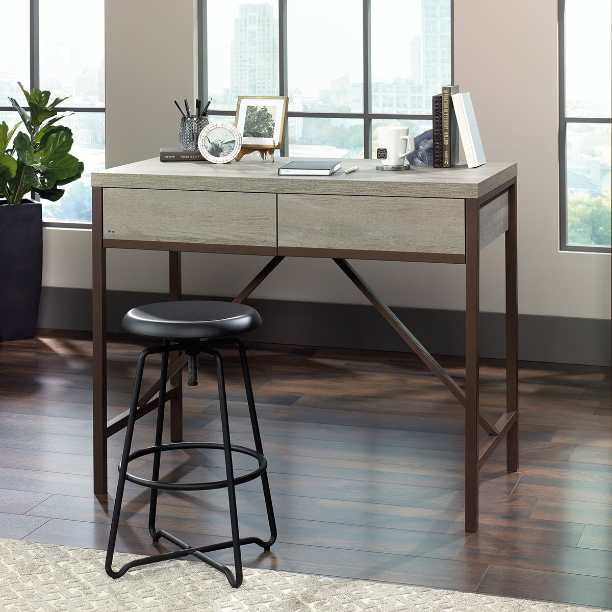 Escritorio alto sauder manhthan gate gris - Sears