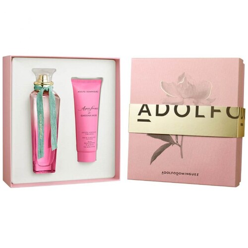 Estuche para Dama Adolfo Domínguez, Agua Fresca de Gardenia Edt 1202 Ml+ Body Lotion