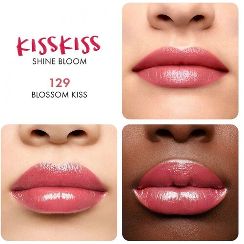 Labial Guerlain Kiss Kiss Shine Bloom 129 Blossom Kiss