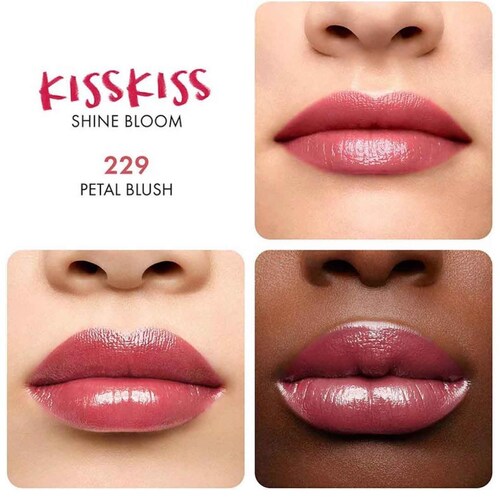 Labial Guerlain Kiss Kiss Shine Bloom 229 Petal Blush