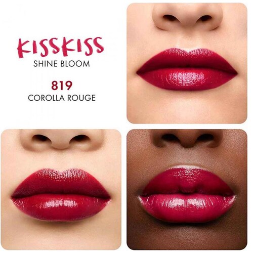 Labial Guerlain Kiss Kiss Shine Bloom 819 Corolla Rouge