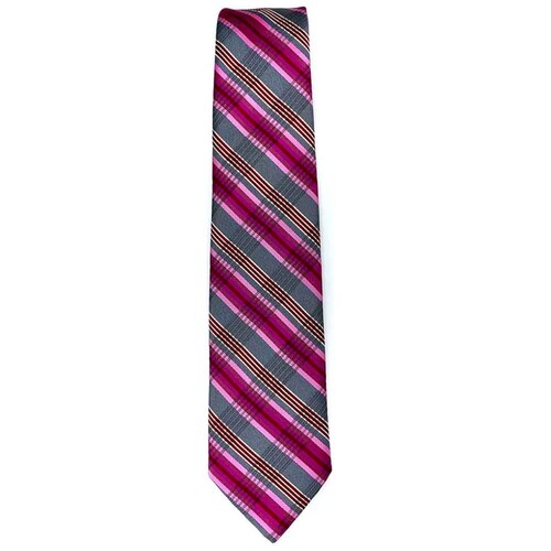 Corbata para Caballero Carlo Corinto con Diseño Elegante Cuadro Color Rosa Fuchsia