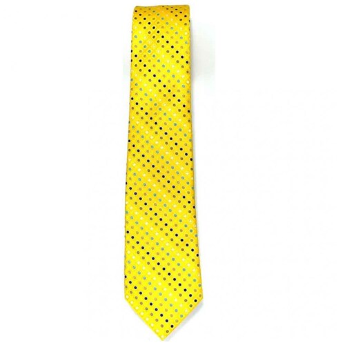 Corbata para Caballero Carlo Corinto con Diseño Elegante Fantasía Color Amarillo