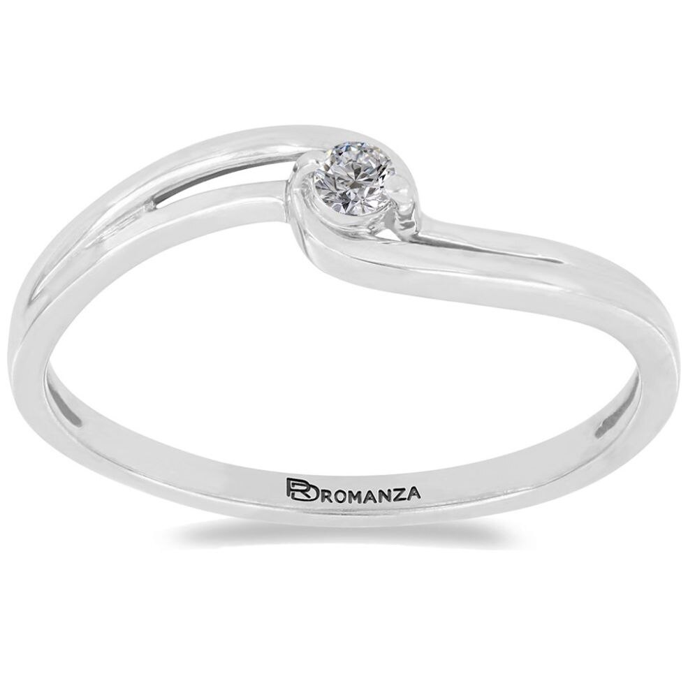 Solitario 14K Y Diamante Romanza