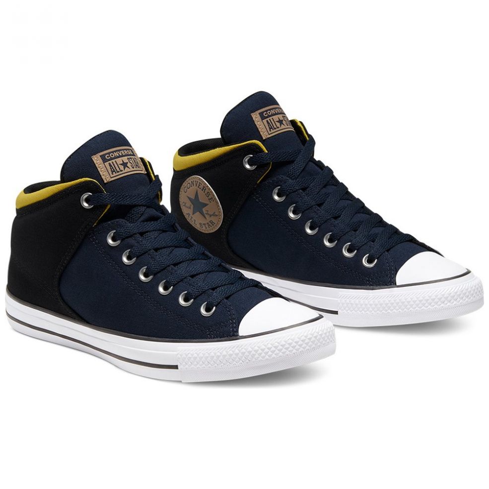 Converse azules best sale de bota