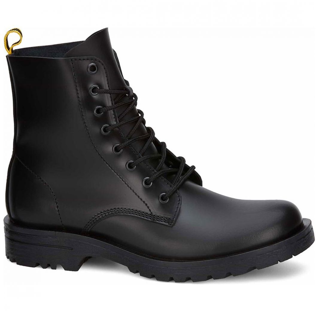 Botas Casuales Botas Ferrato Hombre Bota Outdoor De Piel Negra