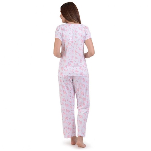 Pijama Estampado de Flores Playera Y Pantalón Night Star