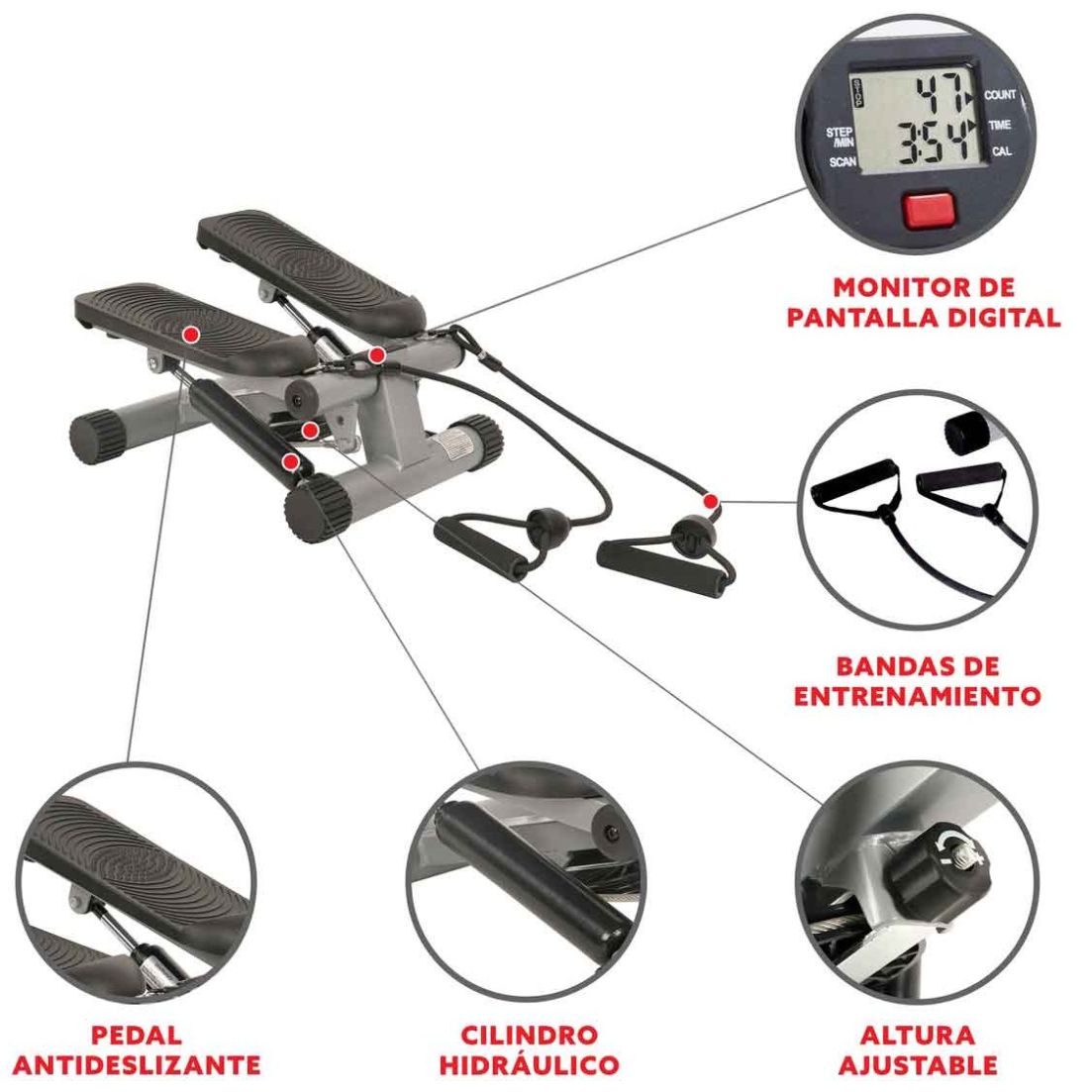 Mini Escaladora con Bandas Sunny Health & Fitness