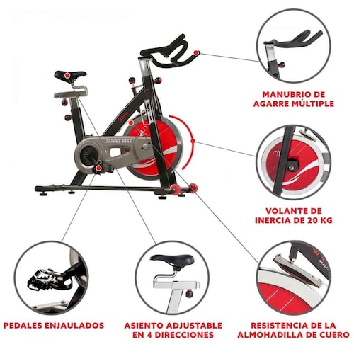 Bicicleta de Ciclismo de Interior de Correa Sunny Health & Fitness