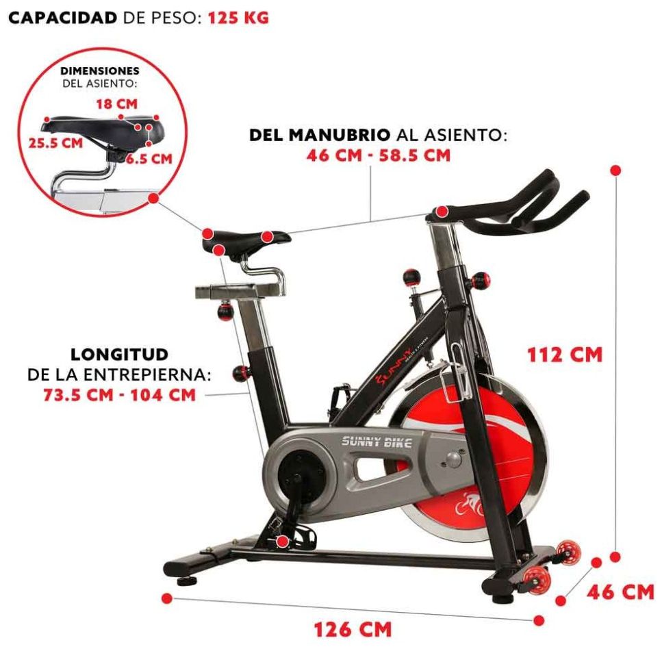 Bicicleta de Ciclismo de Interior de Correa Sunny Health & Fitness