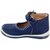 Zapato Coqueta Cerrado con Flor 13-17 Azul 182704E para Niña