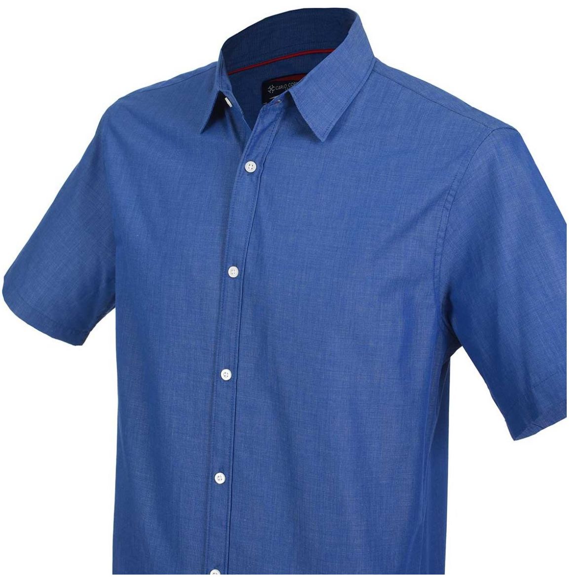 Camisa Manga Corta Casual Filafil Marino Carlo Corinto para Caballero