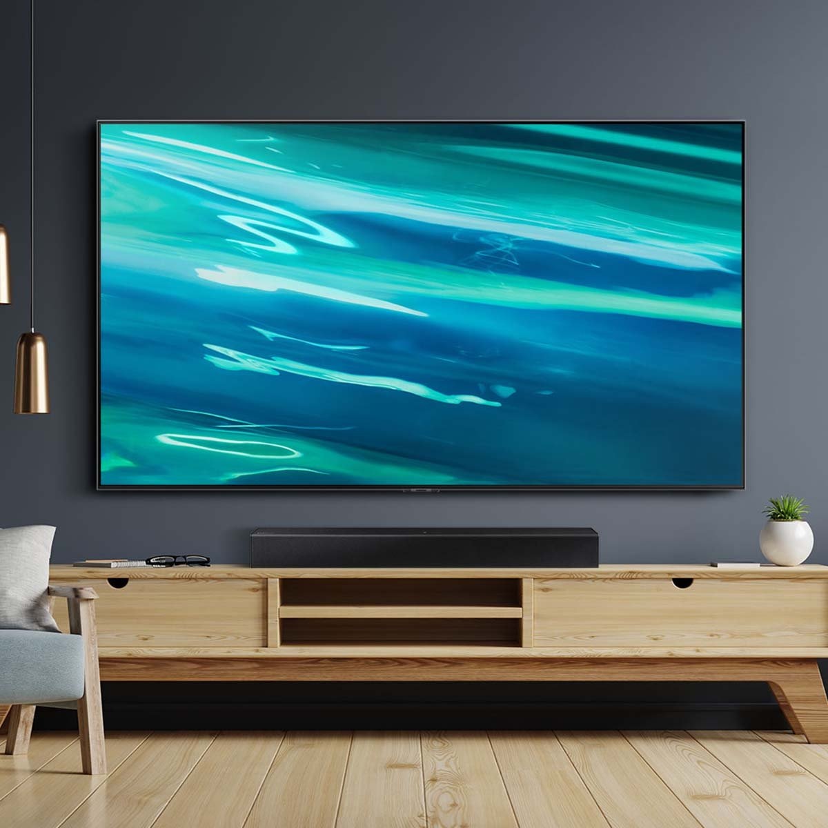 Paquete Pantalla 55" Samsung Smart Tv Qled 4K Qn55Q80Aafxzx + Barra de Sonido Samsung Hw-T400/zx