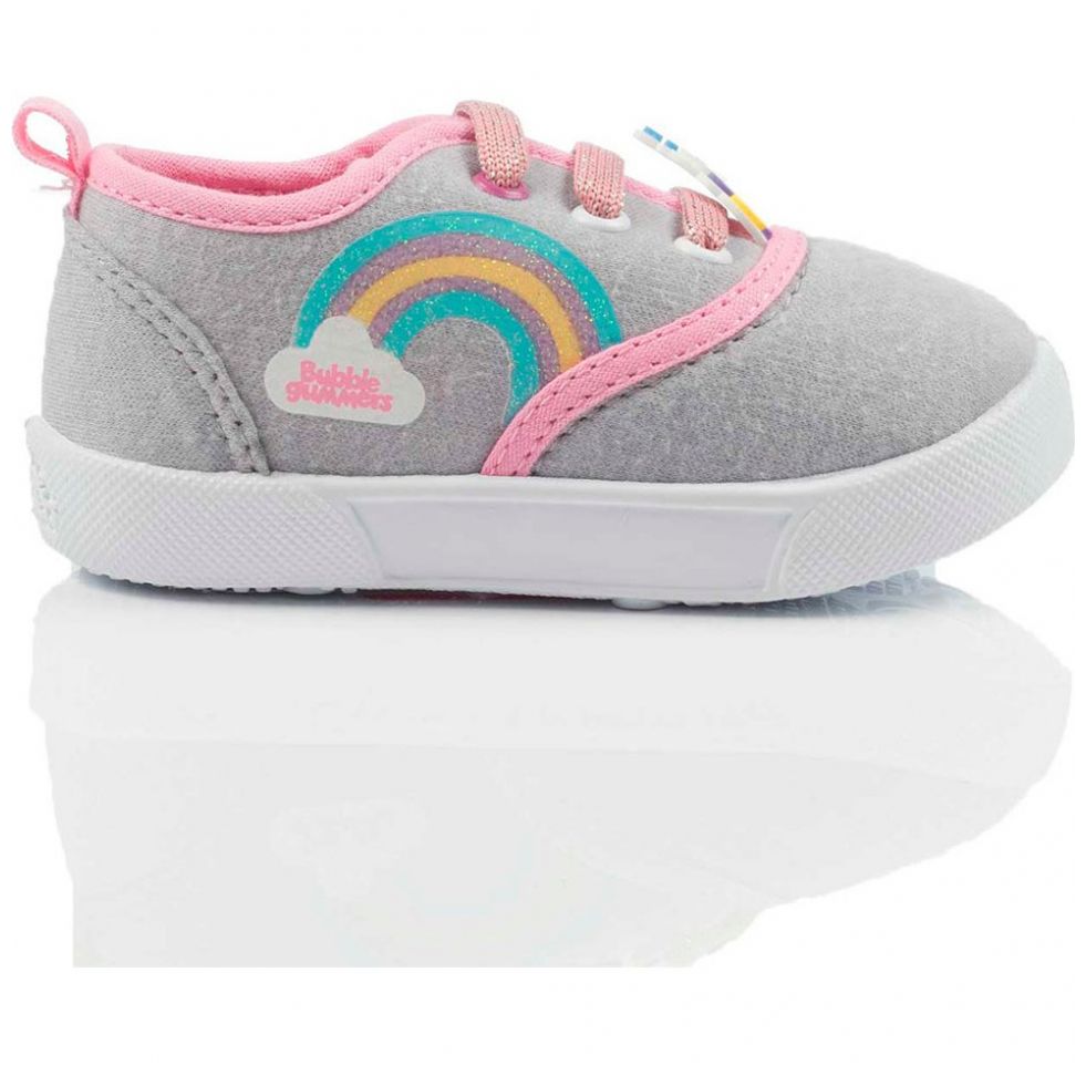 Tenis Arcoiris 13 17 Gris Rosa Jenna Bubble Gummers para Ni a