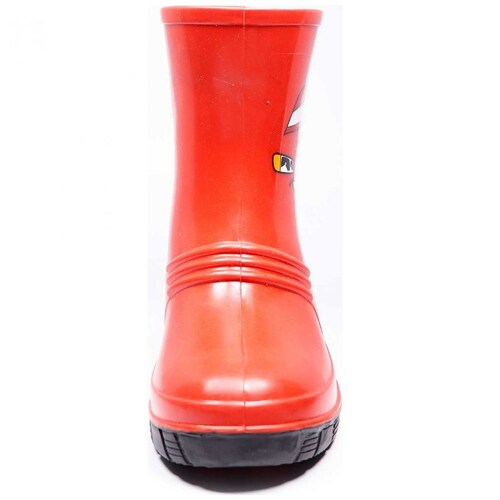 Bota para Lluvia 15-19 Rojo Negro Edward Bubble Gummers para Ni&ntilde;o