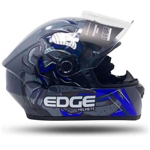 Casco para Motociclista Gt500 Stone Crab Gris/ Azul Edge
