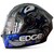 Casco para Motociclista Gt500 Stone Crab Gris/ Azul Edge